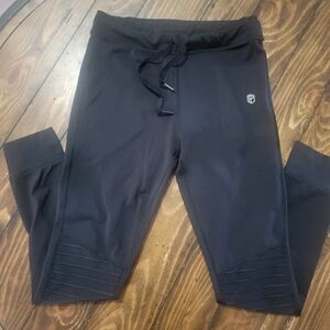 Born Primitive moto pleated knee leggings, black, size S